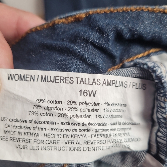 NWT Gloria Vanderbilt Cleo Belted Skimmer Capri Women's Size 16W - Picture 10 of 13